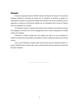 Quelques manoeuvres pour la reconstitution médiévale