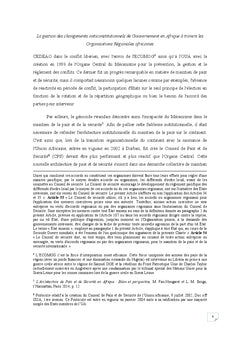 Les changements anticonstitutionnels de gouvernement en Afrique