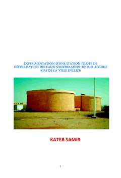 Deferrisation des eaux souterraines de sud Algerie