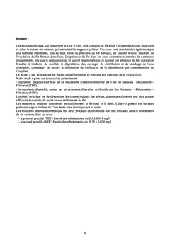 Deferrisation des eaux souterraines de sud Algerie