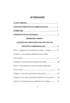 Ohada Droit des societes commerciales
