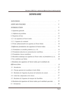 Resolution des equations de Navier Stokes bidimensionnelle