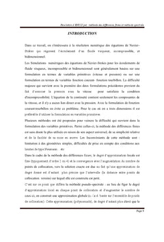 Resolution des equations de Navier Stokes bidimensionnelle
