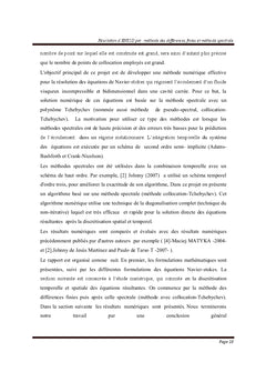 Resolution des equations de Navier Stokes bidimensionnelle