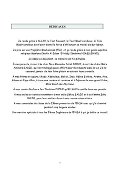 Etude socio-economique de la vulnerabilite/ resilience