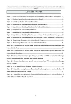 Etude socio-economique de la vulnerabilite/ resilience