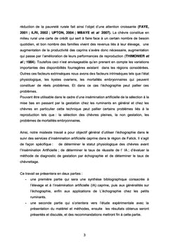 Suivi échographique de l'insémination artificielle caprine au Sénégal