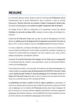 Dispositif pedagogique de la FOAD de l'Universite de Ziguinchor
