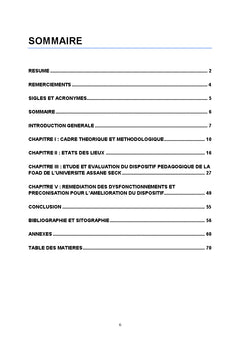 Dispositif pedagogique de la FOAD de l'Universite de Ziguinchor