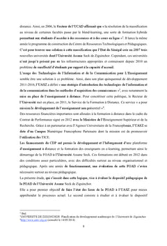 Dispositif pedagogique de la FOAD de l'Universite de Ziguinchor