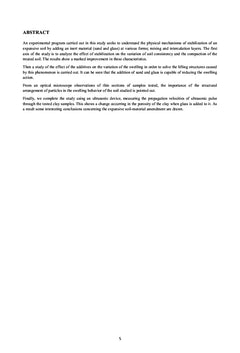 Etude des mecanismes physiques de la stabilisation des sols expansifs