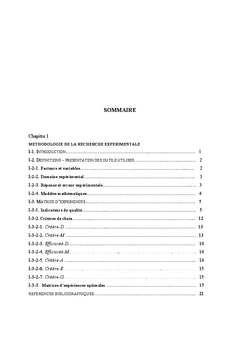 Application des plans d'experiences A l'analyse et la formulation