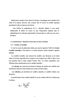 Application des plans d'experiences A l'analyse et la formulation