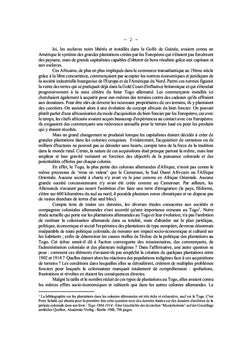 Les plantations coloniales au Togo 1884-1939