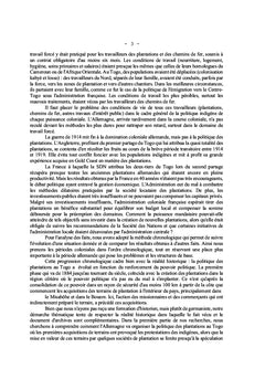 Les plantations coloniales au Togo 1884-1939