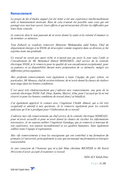 Étude d'intégration de la centrale éolienne sur le réseau SNIM-SOMELEC