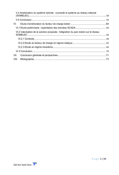 Étude d'intégration de la centrale éolienne sur le réseau SNIM-SOMELEC