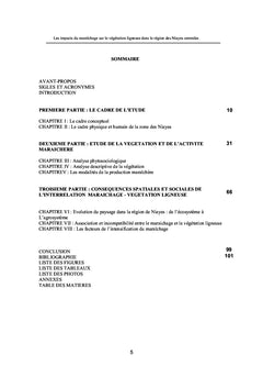 Les impacts du maraîchage sur la végétation ligneuse