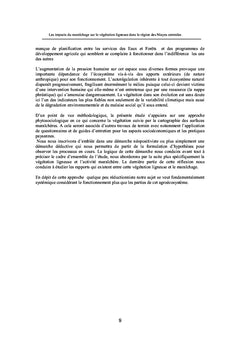 Les impacts du maraîchage sur la végétation ligneuse