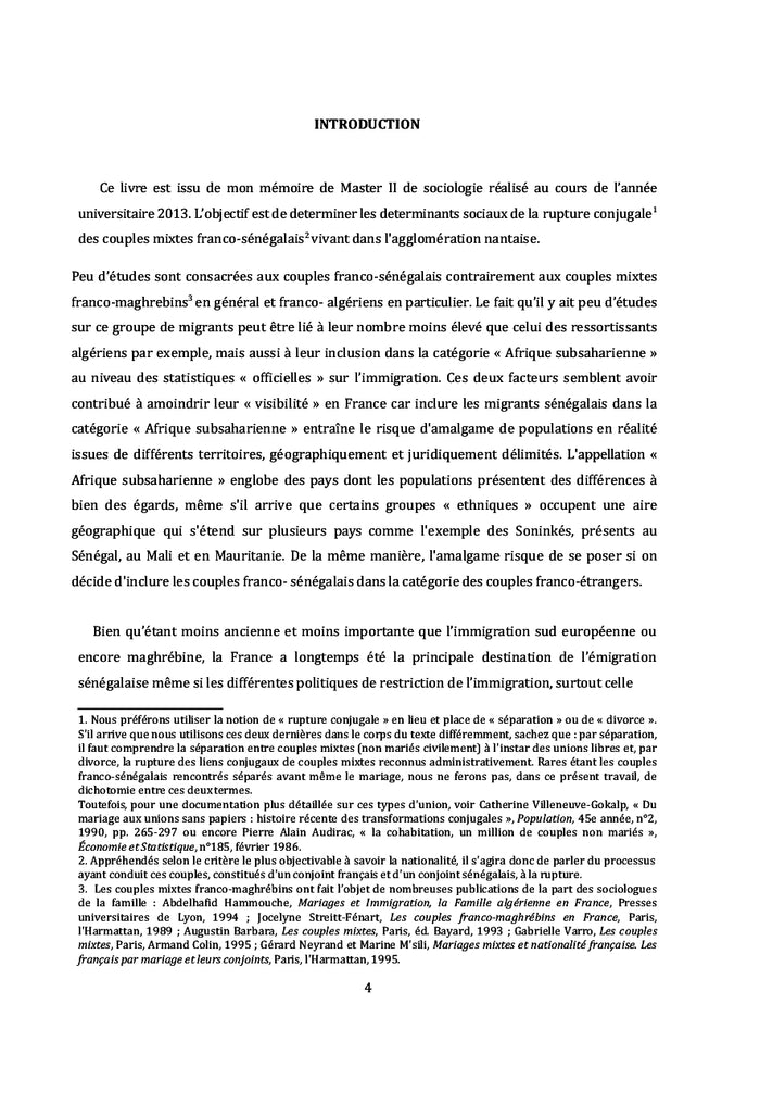 Les couples mixtes franco-senegalais et le divorce