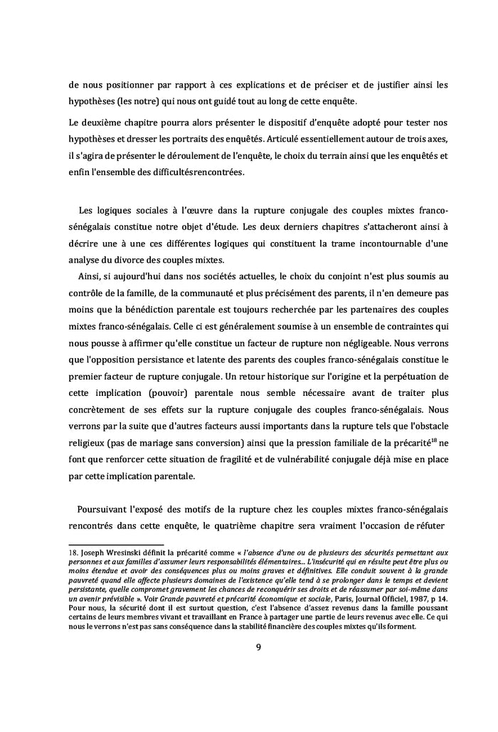 Les couples mixtes franco-senegalais et le divorce