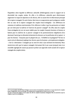 Les couples mixtes franco-senegalais et le divorce