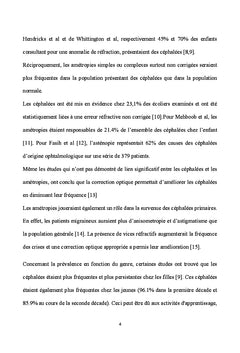 Les céphalées au cours des amétropies