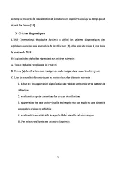 Les céphalées au cours des amétropies