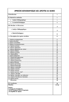 Approche Monographique des ?Lepiotes du ?Maroc