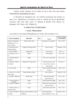 Approche Monographique des ?Lepiotes du ?Maroc