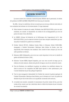 Controle de gestion et Valeur partenariale des eMF au Cameroun