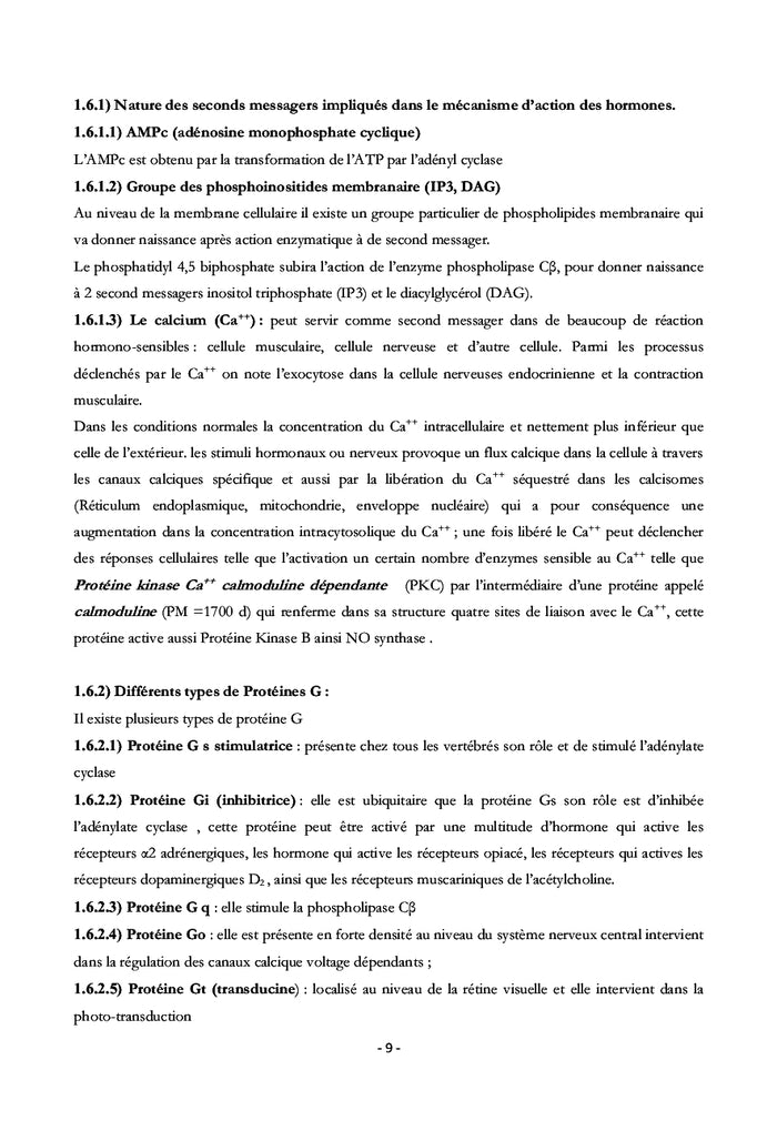 Les Hormones "Physiologie et Régulation"