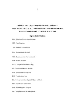 La Bancarisation de la paie des fonctionnaires en R.D.C