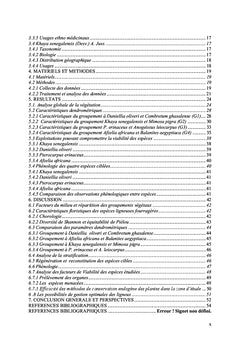 Gestion et conservation des ligneux en zone soudanienne au BENIN