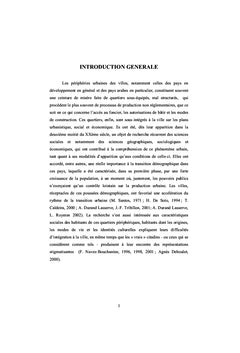 La production de la peripherie nord de Lattaquie (Syrie)