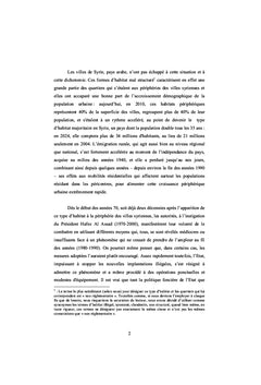 La production de la peripherie nord de Lattaquie (Syrie)