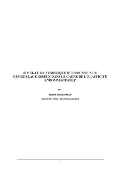 Simulation numerique du processus de remodelàge osseux