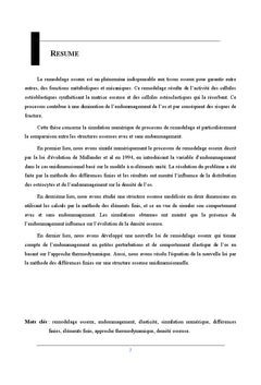 Simulation numerique du processus de remodelàge osseux