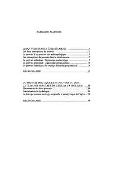 Le pouvoir dans le christianisme Principes et applications
