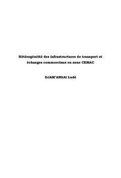 heterogèneite d'infrastructures de transport et echanges en zone CEMAC