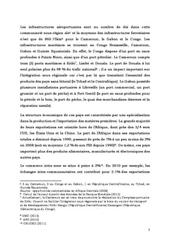 heterogèneite d'infrastructures de transport et echanges en zone CEMAC