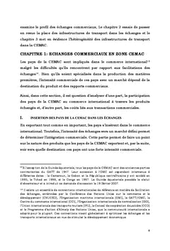 heterogèneite d'infrastructures de transport et echanges en zone CEMAC