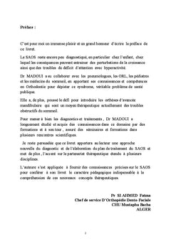 Prise en charge du SAOS par orthese d'avancee mandibulaire en Algerie