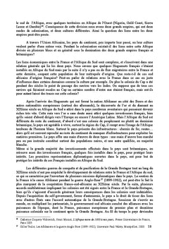 Les relations economiques entre la France et l'Afrique du sud 1919-60