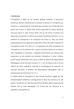 Hémoglobine S et paludisme au Mali