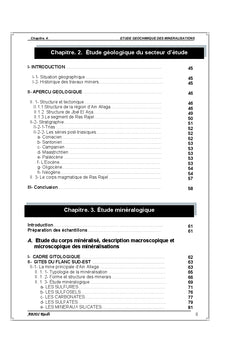 Gîtologie et metallogenie de l'extreme Nord-Ouest de la Tunisie