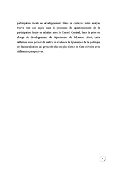 Conseils généraux et participation locale au développement