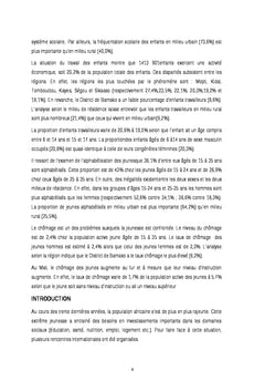 Situation socioéconomique des enfants et des jeunes au Mali