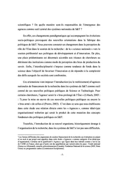 Les agences de financement de la recherche