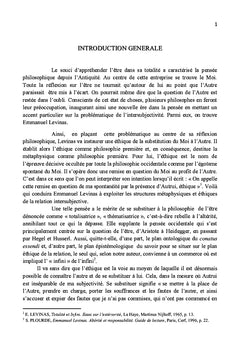 L'éthique comme substitution du moi à l'autre